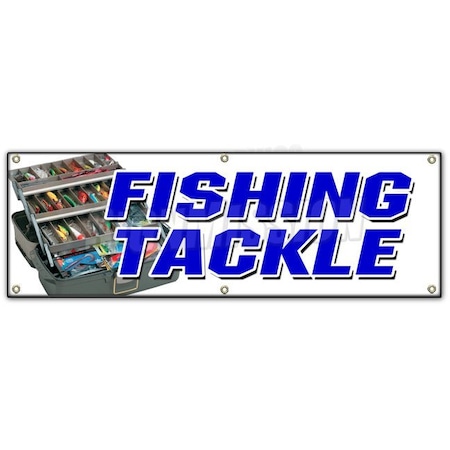Signmission FISHING TACKLE BANNER SIGN fish rods reels rentals sale hooks boats B-72 Fishing Tackle